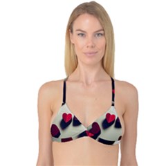 Valentine Day Heart 3d Reversible Tri Bikini Top by artworkshop