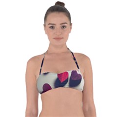 Valentine Day Heart 3d Halter Bandeau Bikini Top by artworkshop