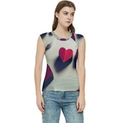 Valentine Day Heart 3d Women s Raglan Cap Sleeve Tee by artworkshop