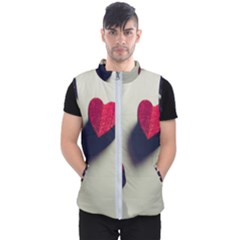 Valentine Day Heart 3d Men s Puffer Vest by artworkshop