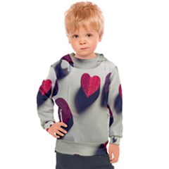 Valentine Day Heart 3d Kids  Hooded Pullover by artworkshop