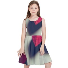 Valentine Day Heart 3d Kids  Skater Dress by artworkshop