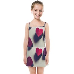 Valentine Day Heart 3d Kids  Summer Sun Dress by artworkshop