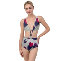 Valentine Day Heart 3d Tied Up Two Piece Swimsuit by artworkshop