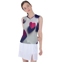 Valentine Day Heart 3d Women s Sleeveless Sports Top by artworkshop