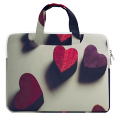 Valentine Day Heart 3d Macbook Pro 16  Double Pocket Laptop Bag  by artworkshop