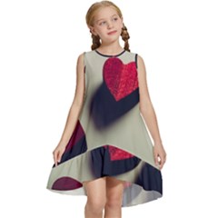 Valentine Day Heart 3d Kids  Frill Swing Dress by artworkshop