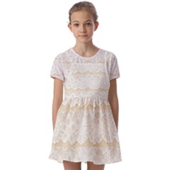 Vintage Beauty  Kids  Short Sleeve Pinafore Style Dress