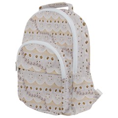 Vintage Lace And Pearls  Rounded Multi Pocket Backpack by PollyParadiseBoutique7