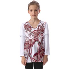 Im Fourth Dimension Instaforex Kids  V Neck Casual Top