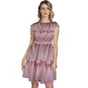 Pink Chiffon Cotton Candy Frills Cap Sleeve High Waist Dress View1