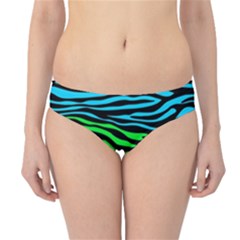 Colorful Zebra Hipster Bikini Bottoms