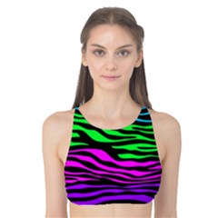 Colorful Zebra Tank Bikini Top by Angelandspot