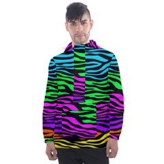 Colorful Zebra Men s Front Pocket Pullover Windbreaker