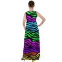 Colorful Zebra Empire Waist Velour Maxi Dress View2