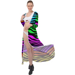 Colorful Zebra Maxi Chiffon Beach Wrap