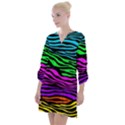 Colorful Zebra Open Neck Shift Dress View1