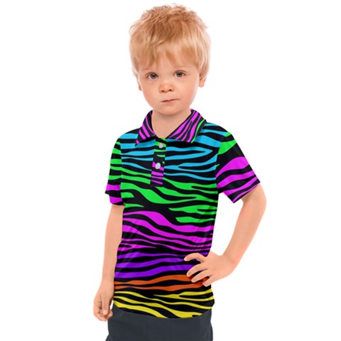 Colorful Zebra Kids  Polo Tee by Angelandspot