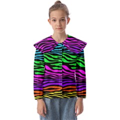 Colorful Zebra Kids  Peter Pan Collar Blouse by Angelandspot