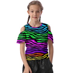 Colorful Zebra Kids  Butterfly Cutout Tee by Angelandspot