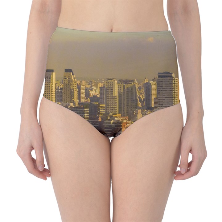 Buenos Aires City Aerial View002 Classic High-Waist Bikini Bottoms