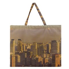 Buenos Aires City Aerial View002 Zipper Large Tote Bag by dflcprintsclothing