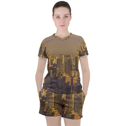 Buenos Aires City Aerial View002 Women s Tee And Shorts Set by dflcprintsclothing