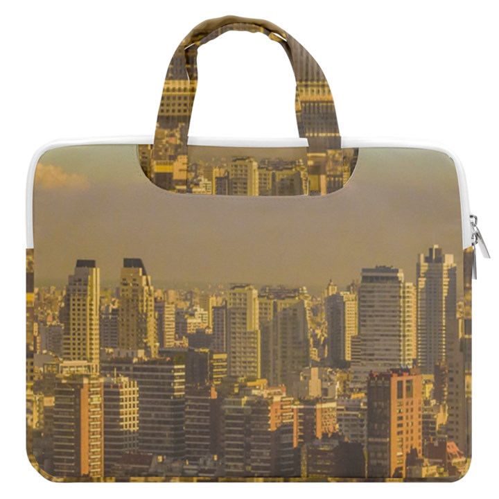 Buenos Aires City Aerial View002 MacBook Pro 16  Double Pocket Laptop Bag 