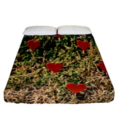 Valentine Day Heart Forest Fitted Sheet (queen Size) by artworkshop