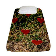 Valentine Day Heart Forest Fitted Sheet (single Size) by artworkshop