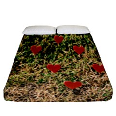 Valentine Day Heart Forest Fitted Sheet (california King Size) by artworkshop