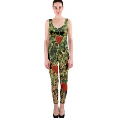 Valentine Day Heart Forest One Piece Catsuit by artworkshop