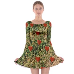 Valentine Day Heart Forest Long Sleeve Skater Dress by artworkshop