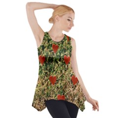 Valentine Day Heart Forest Side Drop Tank Tunic by artworkshop