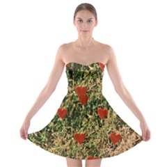 Valentine Day Heart Forest Strapless Bra Top Dress by artworkshop