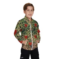 Valentine Day Heart Forest Kids  Windbreaker by artworkshop