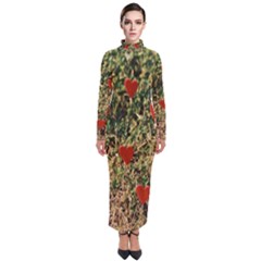 Valentine Day Heart Forest Turtleneck Maxi Dress by artworkshop