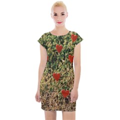 Valentine Day Heart Forest Cap Sleeve Bodycon Dress by artworkshop