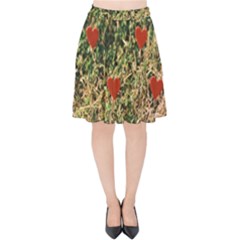 Valentine Day Heart Forest Velvet High Waist Skirt by artworkshop