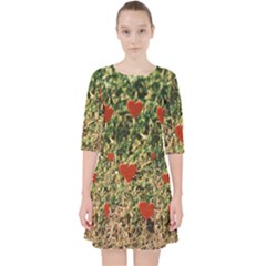 Valentine Day Heart Forest Quarter Sleeve Pocket Dress by artworkshop