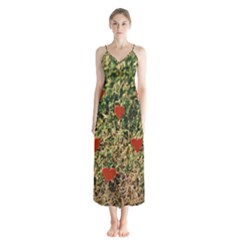 Valentine Day Heart Forest Button Up Chiffon Maxi Dress by artworkshop