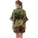 Valentine Day Heart Forest Half Sleeve Satin Kimono  View2