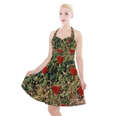 Valentine Day Heart Forest Halter Party Swing Dress  by artworkshop