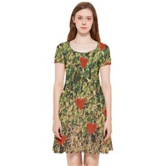 Valentine Day Heart Forest Inside Out Cap Sleeve Dress by artworkshop