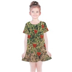 Valentine Day Heart Forest Kids  Simple Cotton Dress by artworkshop