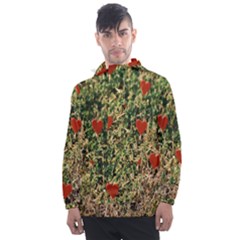 Valentine Day Heart Forest Men s Front Pocket Pullover Windbreaker by artworkshop