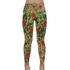 Valentine Day Heart Forest Lightweight Velour Classic Yoga Leggings by artworkshop