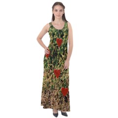 Valentine Day Heart Forest Sleeveless Velour Maxi Dress by artworkshop