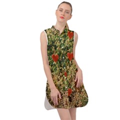 Valentine Day Heart Forest Sleeveless Shirt Dress by artworkshop