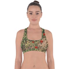 Valentine Day Heart Forest Cross Back Hipster Bikini Top  by artworkshop